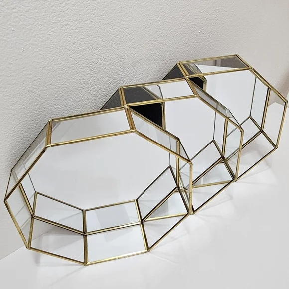 Mirrored Tray - Set of 3 - Picture 10 of 12